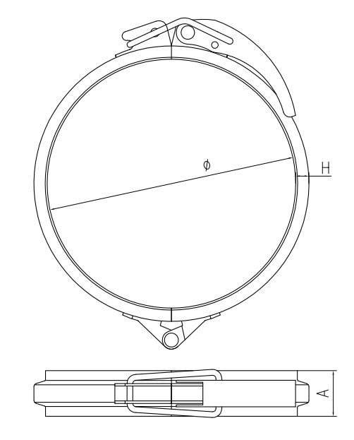 Serrure circulaire Ring Hose Clamp de conduit de bride de tuyau/serrure rapide de bride de tuyau libération rapide pour le système de ventilation 1
